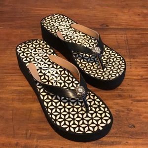 Brighton thong wedge sandals